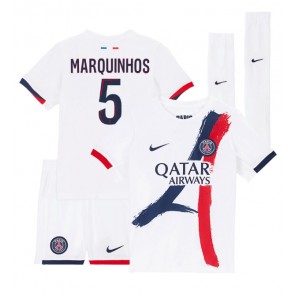 Paris Saint-Germain Marquinhos #5 Dětské Venkovní dres komplet 2024-25 Krátký Rukáv (+ trenýrky)